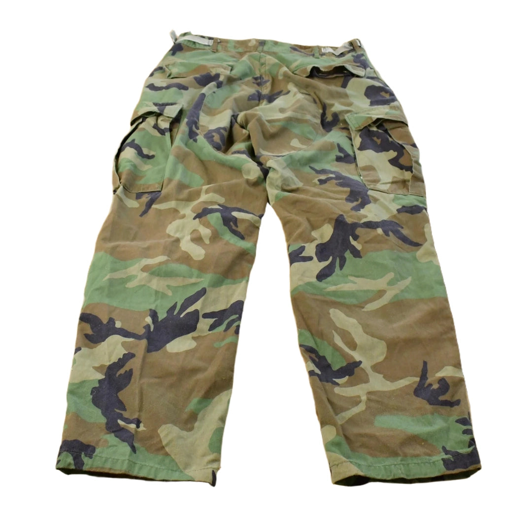Vintage 2000s Army Military Woodland Camo Cargo Pants Men's Medium