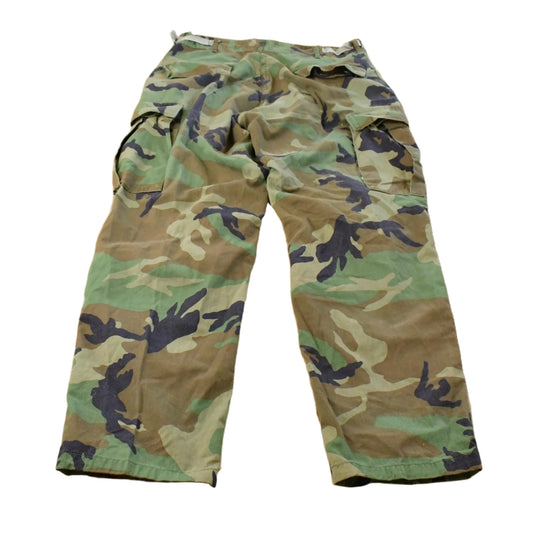 Vintage 2000s Army Military Woodland Camo Cargo Pants Men's Medium