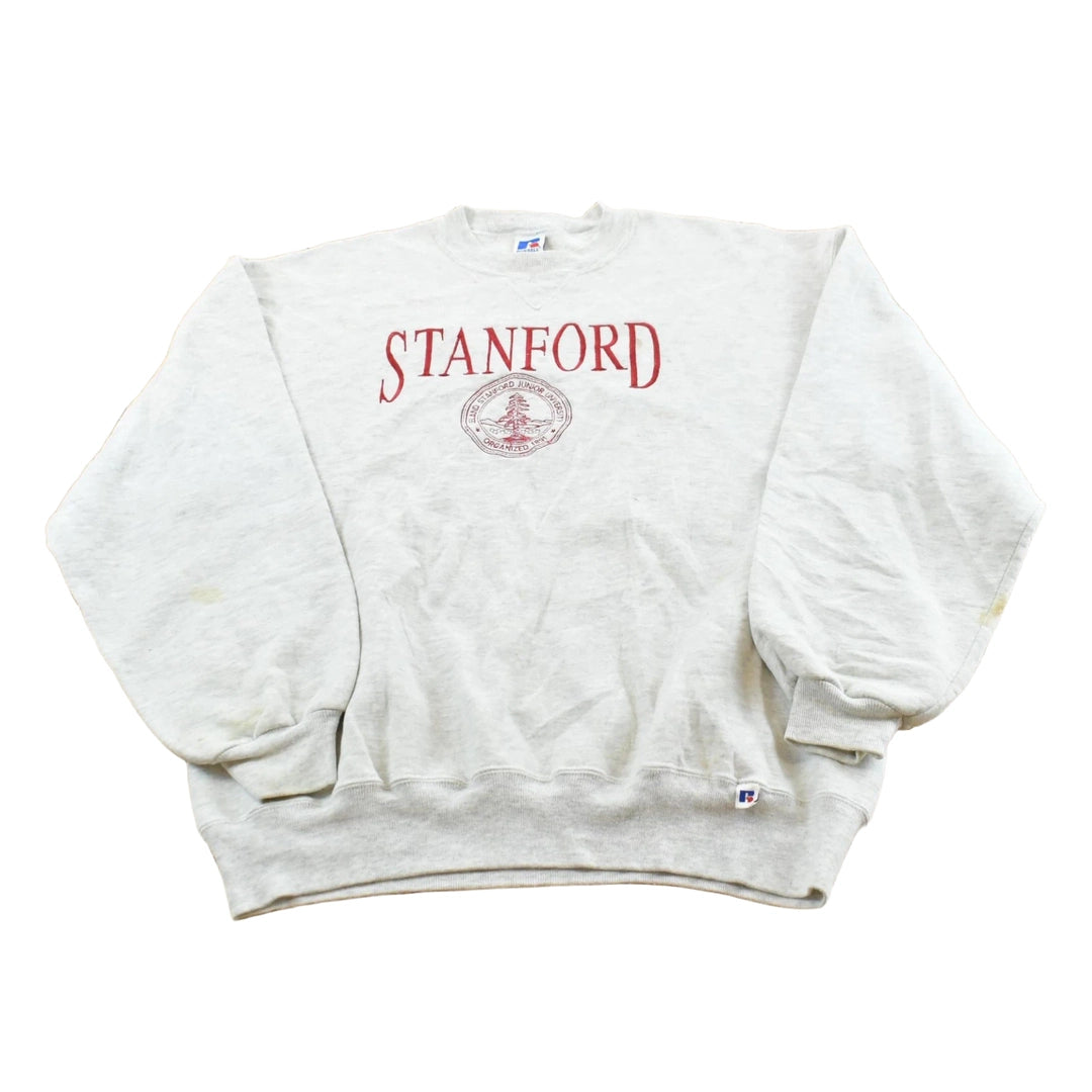 Vintage 1990s Russell Athletic Stanford University Embroidered Crewneck Sweatshirt Men's L