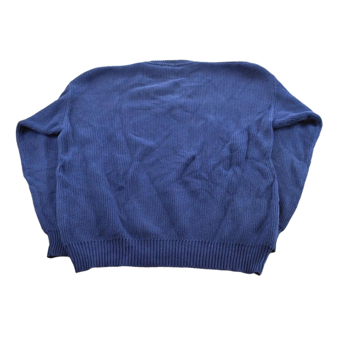Vintage 1990s Izod Embroidered Logo Cotton Knit Sweater Men's M