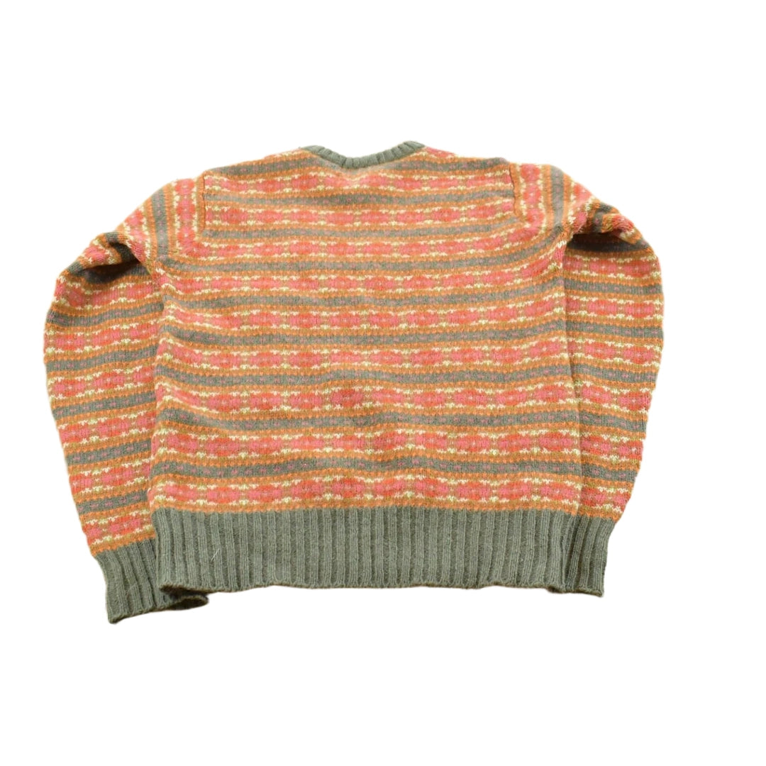 Vintage 1980s Henry Grethel Studio Abstract Lambswool Knit Crewneck Sweater Men's XS