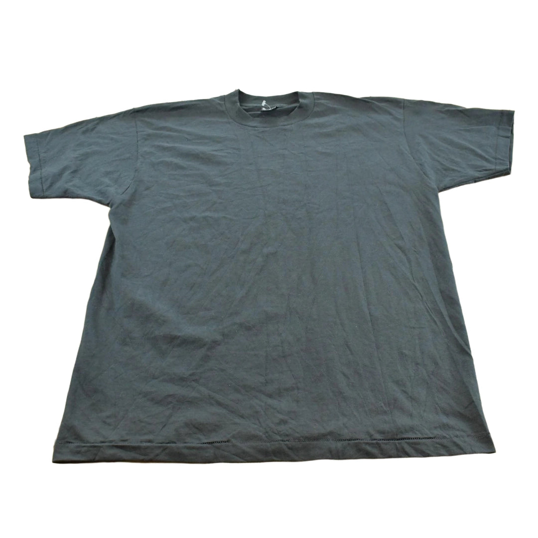 Vintage 1990s Blank Black T-Shirt Men's XL