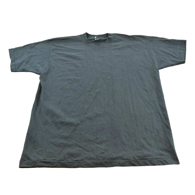 Vintage 1990s Blank Black T-Shirt Men's XL