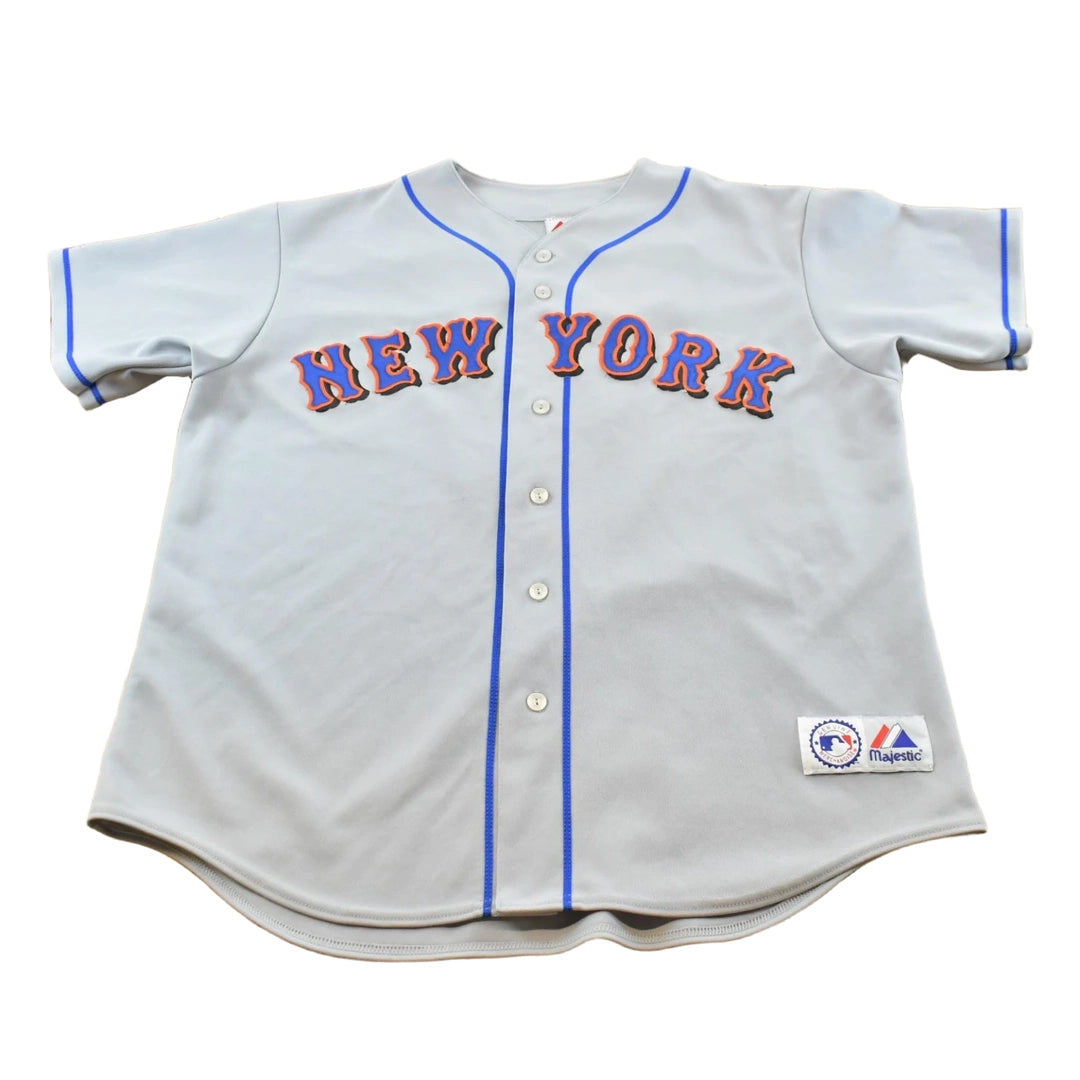 2000s Vintage Majestic New York Mets MLB David Wright #5 Jersey Men's XL