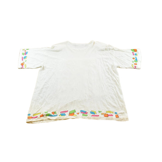 Vintage 1980s Take Away Hot Summer Romance Sequins Shoulder Pads T-Shirt Women's 2XL