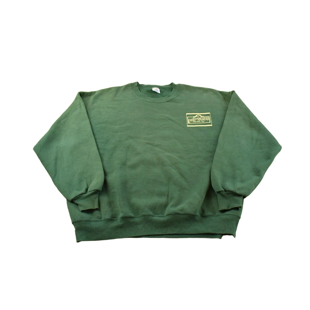 Vintage 1990s Pub & Grub Iowa Bar Promo Souvenir Crewneck Sweatshirt Men's 2XL