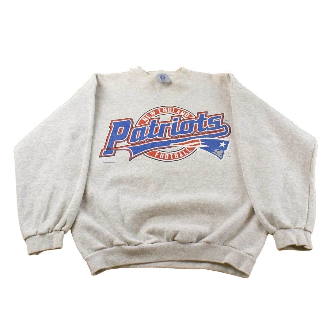 Vintage 1990s New England Patriots Crewneck Sweatshirt Men's L