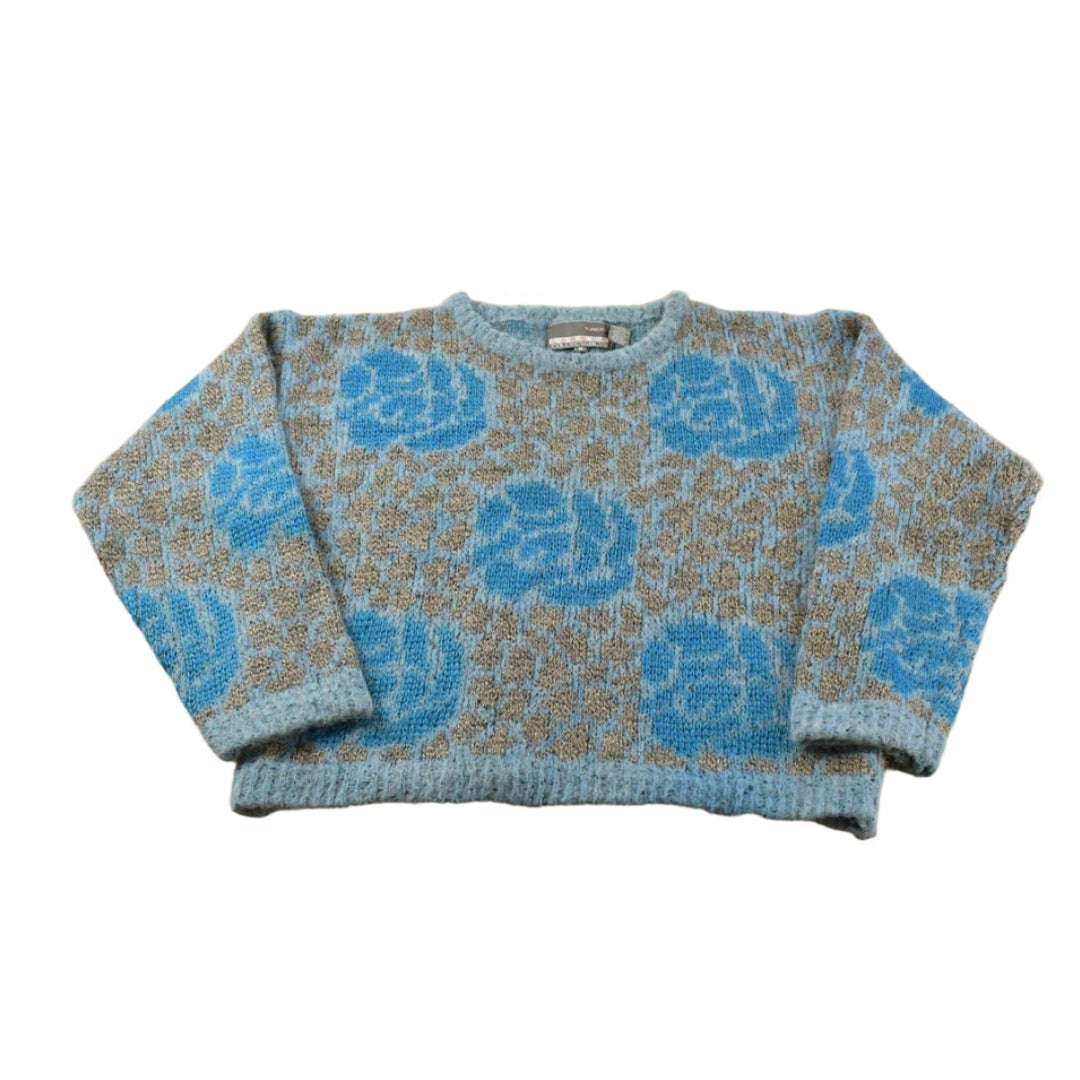 Vintage 1990s Tomboy Career Collectibles Floral Knit Sweater Women's Medium