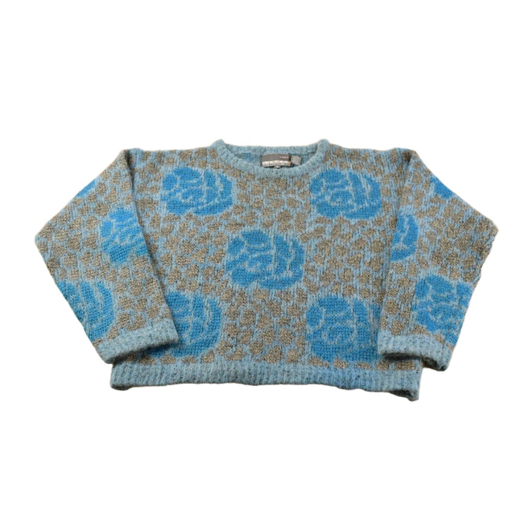 Vintage 1990s Tomboy Career Collectibles Floral Knit Sweater Women's Medium