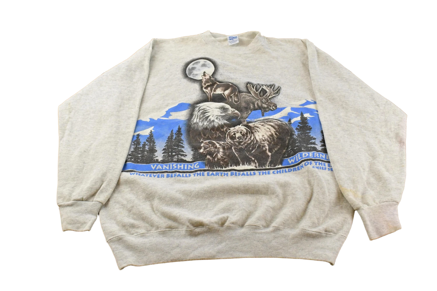 Vintage 1990s Wilderness Outdoors Crewneck Sweatshirt Men's XL