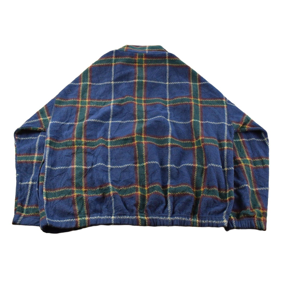 Vintage 1990s Munsingwear Golf Plaid Fleece Quarter Zip Sweater Men's XL
