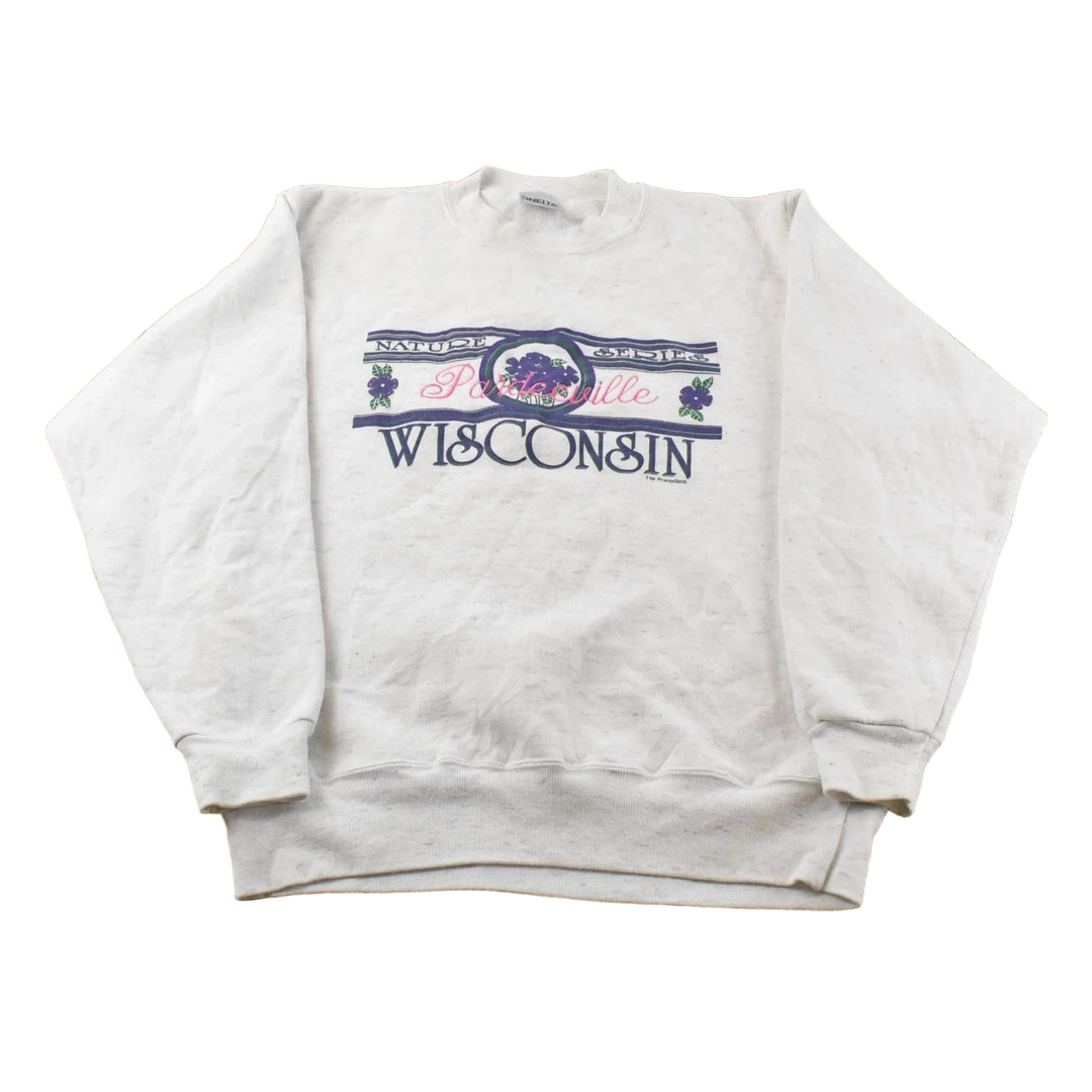 Vintage 1990s Pardeeville Wisconsin Travel Crewneck Sweater Men's M
