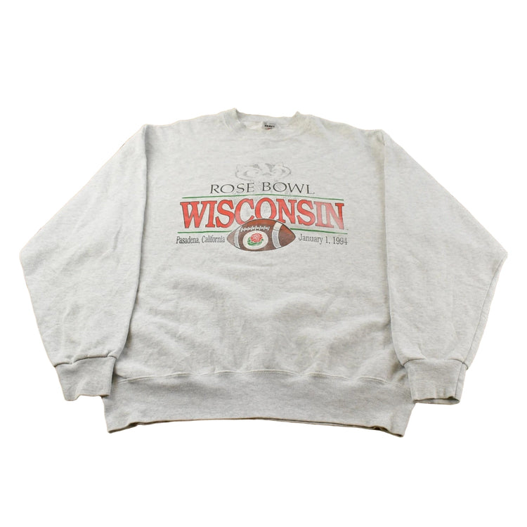 Vintage 1990s Wisconsin Badgers College Football Crewneck Sweatshirt Men's 2XL
