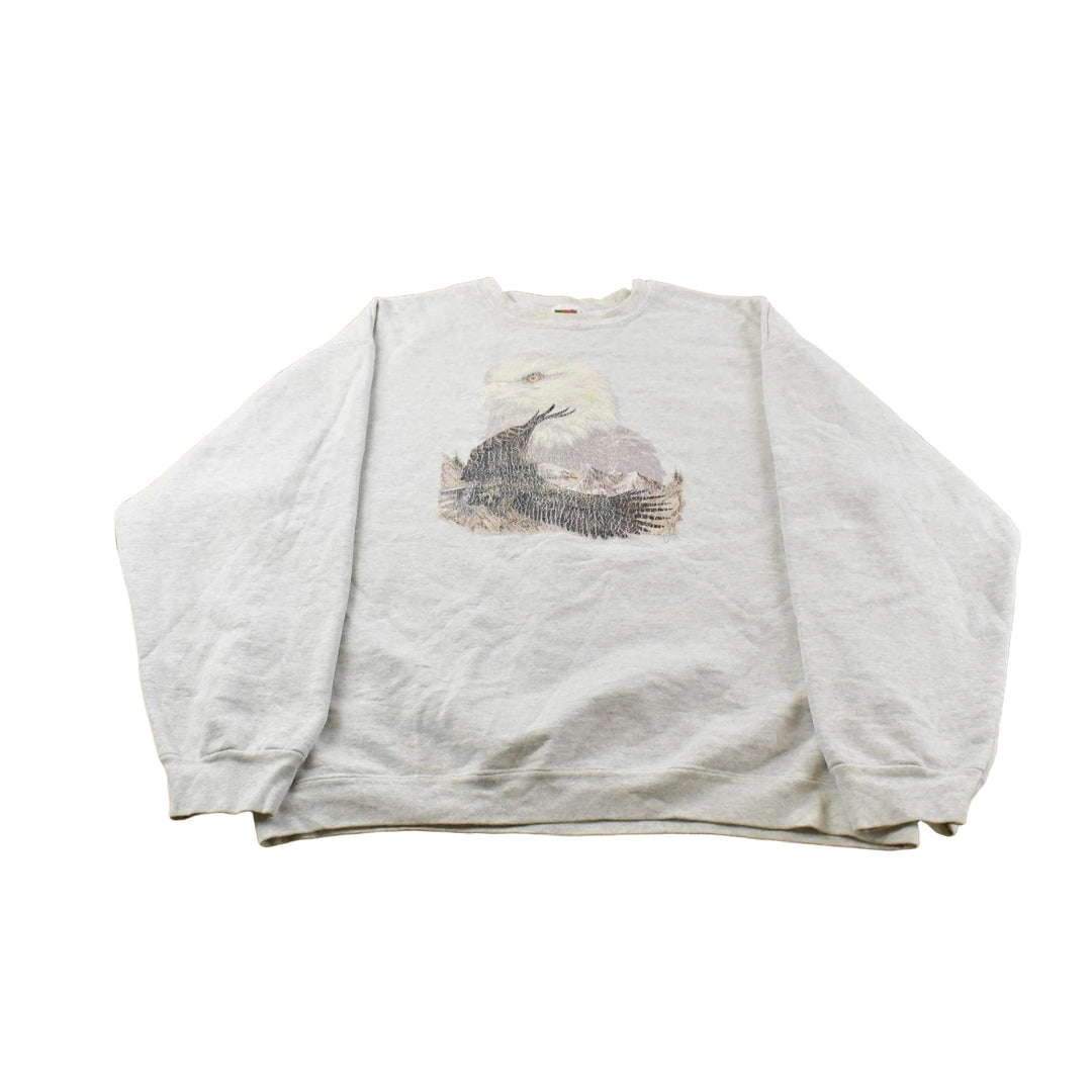 Vintage 1990s Bald Eagle Crewneck Sweatshirt Men's XL