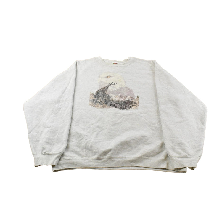 Vintage 1990s Bald Eagle Crewneck Sweatshirt Men's XL