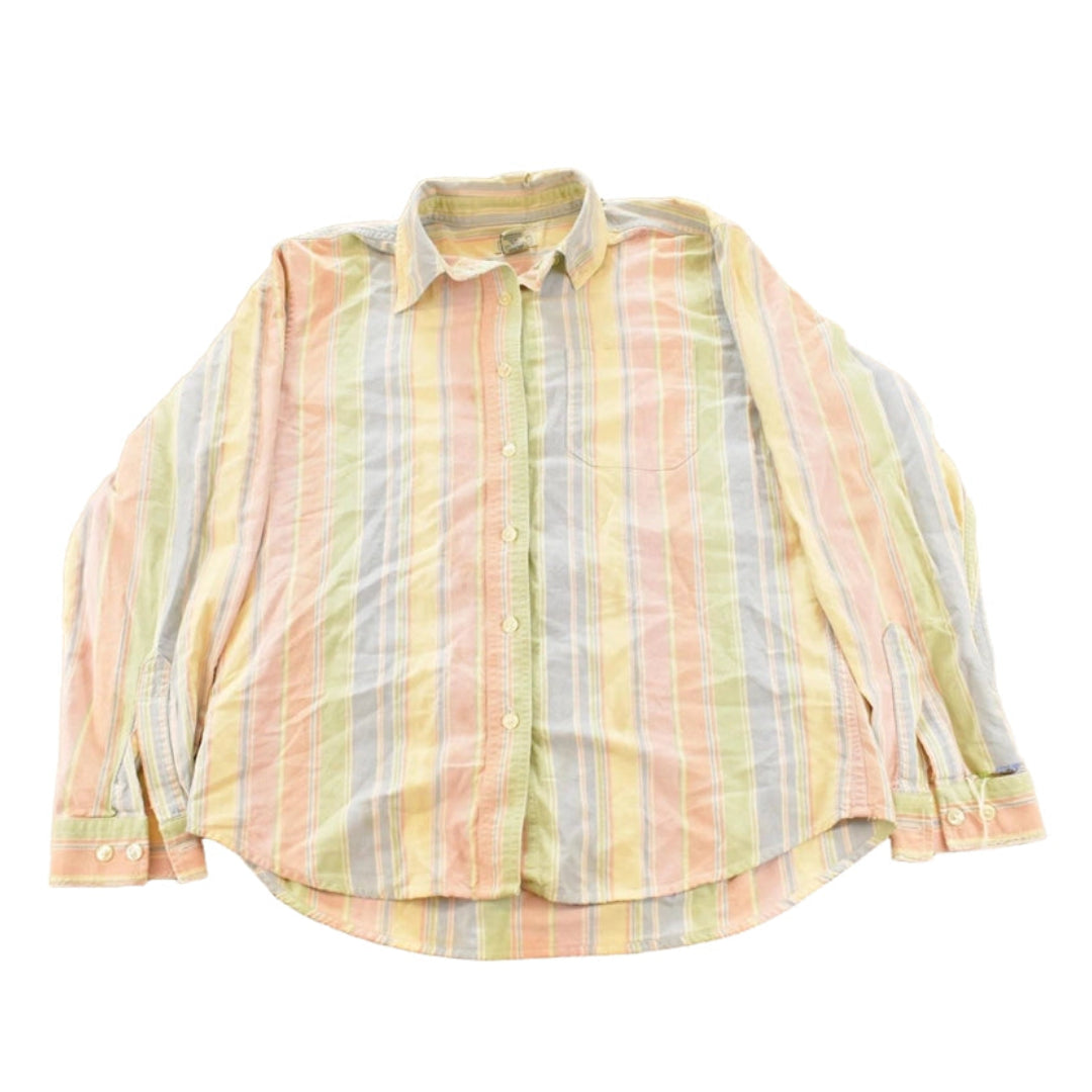 Vintage Y2K L.L. Bean Striped Long Sleeve Button Down Shirt Women's L