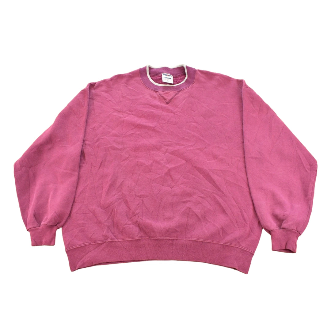 Vintage 1990s Jerzees Activewear Blank Maroon Crewneck Sweatshirt Men's XL