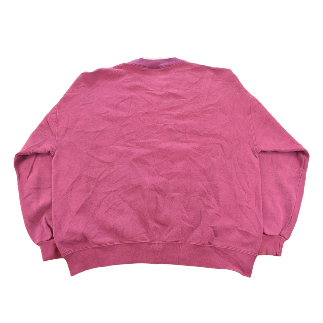 Vintage 1990s Jerzees Activewear Blank Maroon Crewneck Sweatshirt Men's XL
