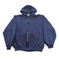 Vintage 1990s Russell Athletics Blank Navy Blue Full Zip Hoodie Sweatshirt Men's L