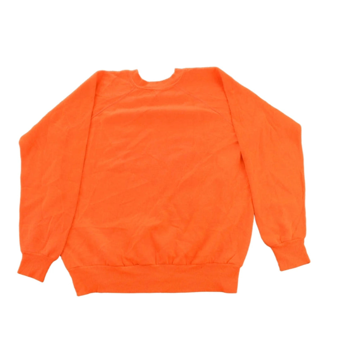 Vintage 1980's Blank Orange Raglan Crewneck Sweatshirt Men's S