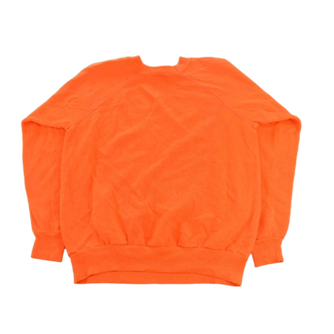 Vintage 1980's Blank Orange Raglan Crewneck Sweatshirt Men's S