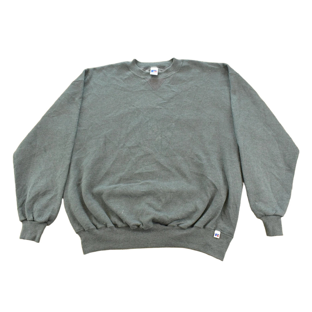Vintage 1990s Russell Athletics Blank Gray Crewneck Sweatshirt Men's XL