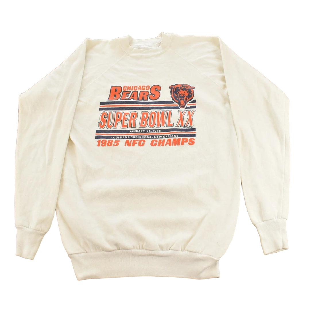 Vintage 1985 Chicago Bears Super Bowl XX 1985 NFC Champs Graphic Crewneck Sweatshirt Men's M