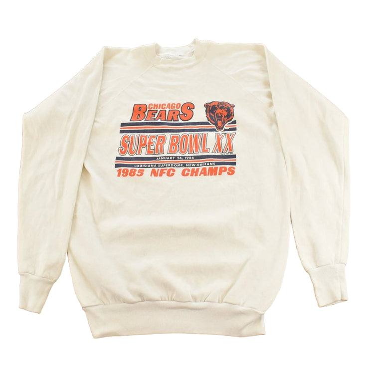 Vintage 1985 Chicago Bears Super Bowl XX 1985 NFC Champs Graphic Crewneck Sweatshirt Men's M
