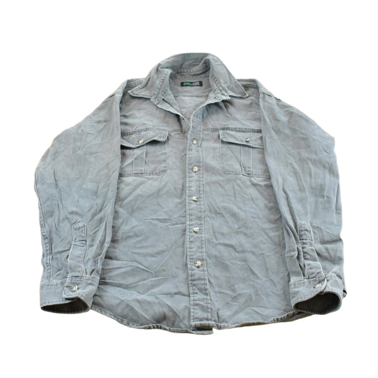 Vintage 1990s Guide Line Sun Faded Button Up Shirt Men's L