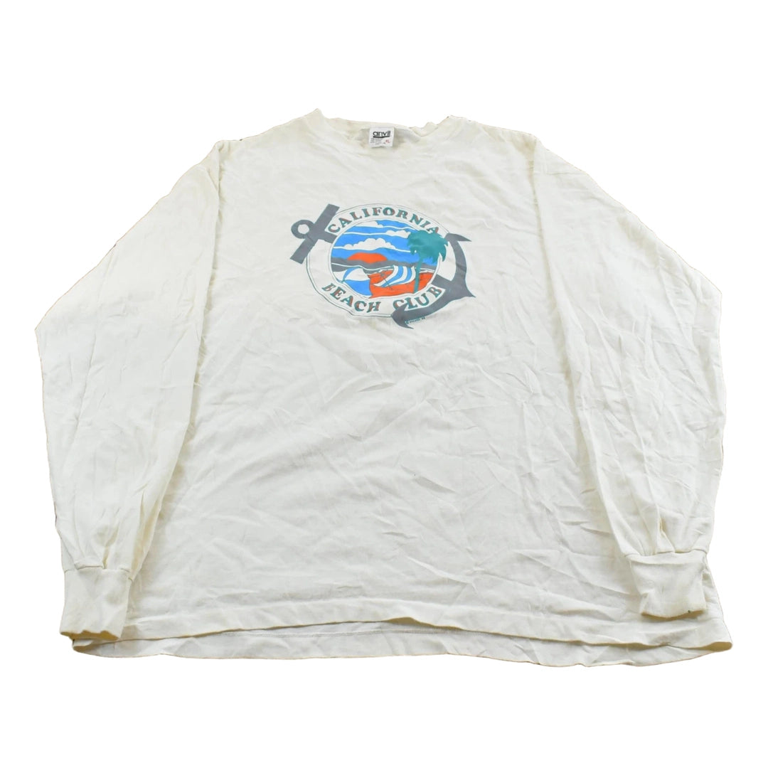 Vintage 1980s California Sailing Graphic Long Sleeve T-Shirt Men's XL