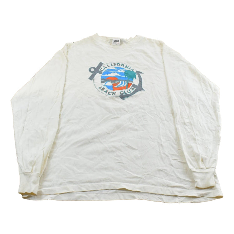 Vintage 1980s California Sailing Graphic Long Sleeve T-Shirt Men's XL