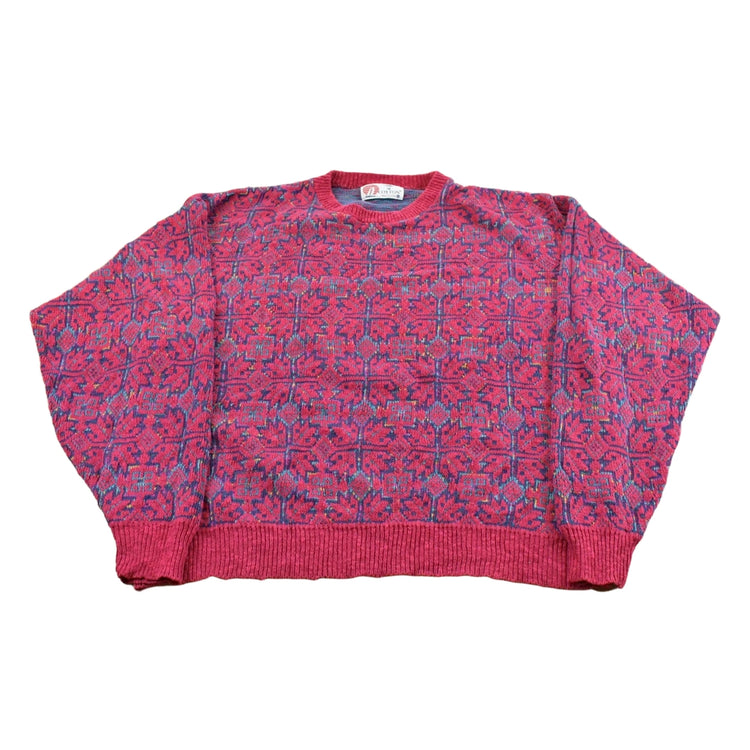 Vintage 1990s Isle of Cotton Knit Crewneck Sweater Men's L-XL