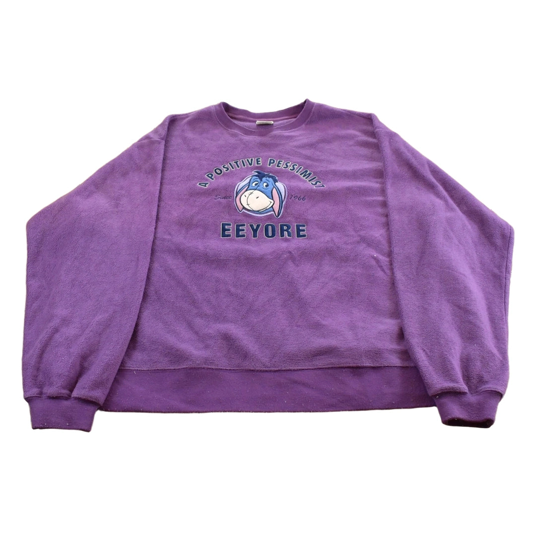 Vintage 1990s Eeyore Winnie The Pooh Disney Fleece Crewneck Sweater Men's 2XL