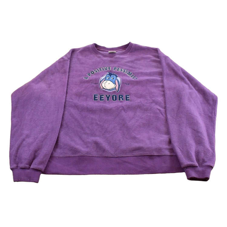 Vintage 1990s Eeyore Winnie The Pooh Disney Fleece Crewneck Sweater Men's 2XL