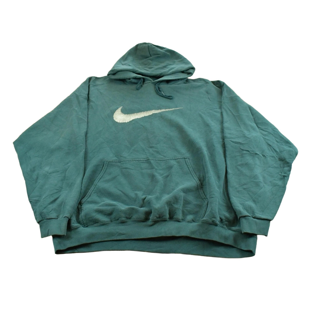 Vintage 1990s Nike Swim Big Swoosh Hoodie Sweatshirt Men's 2XL