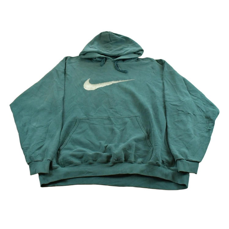 Vintage 1990s Nike Swim Big Swoosh Hoodie Sweatshirt Men's 2XL