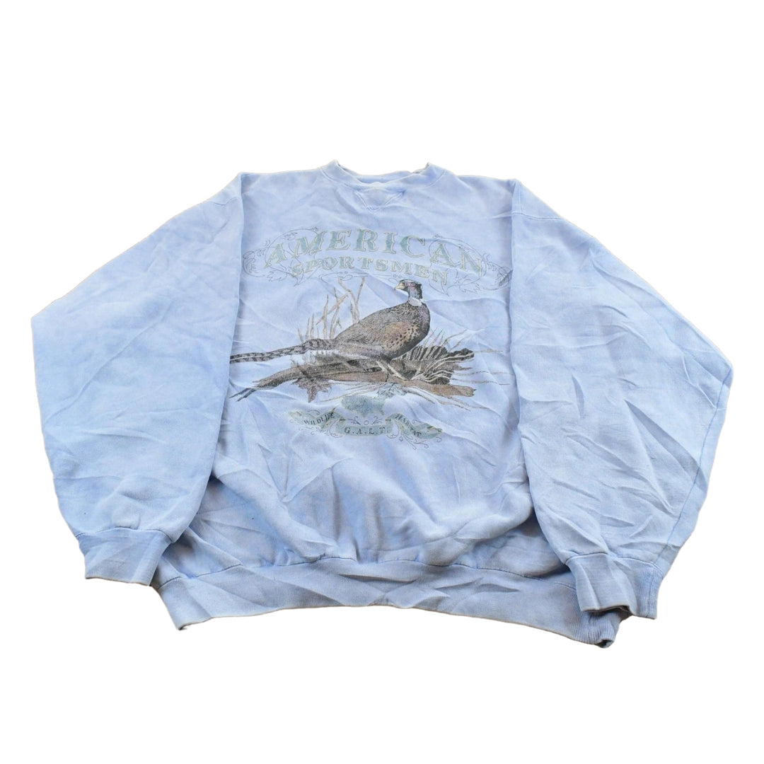 Vintage 1990s American Sportswear Pheasant Crewneck Sweatshirt Men's Large