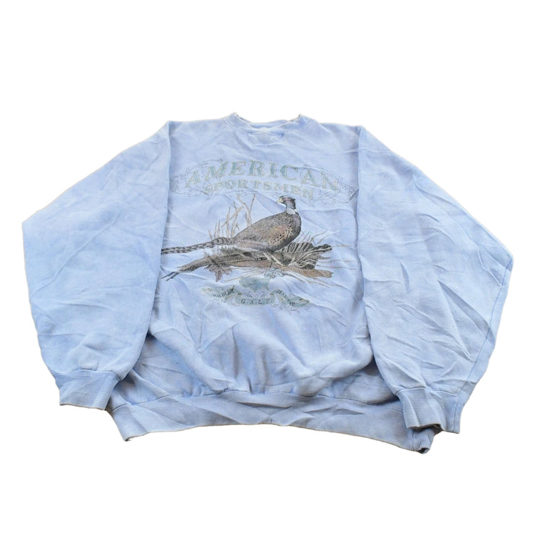 Vintage 1990s American Sportswear Pheasant Crewneck Sweatshirt Men's Large