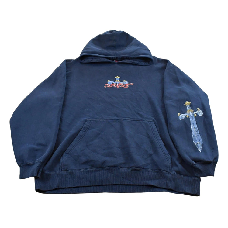 Vintage Y2K JNCO Jeans Sword Dragon Hoodie Sweatshirt Mens Large