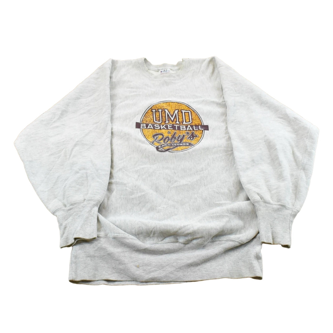 Vintage 1990s University Of Minnesota Duluth Basketball Champion Reverse Weave Crewneck Sweatshirt Men's XL