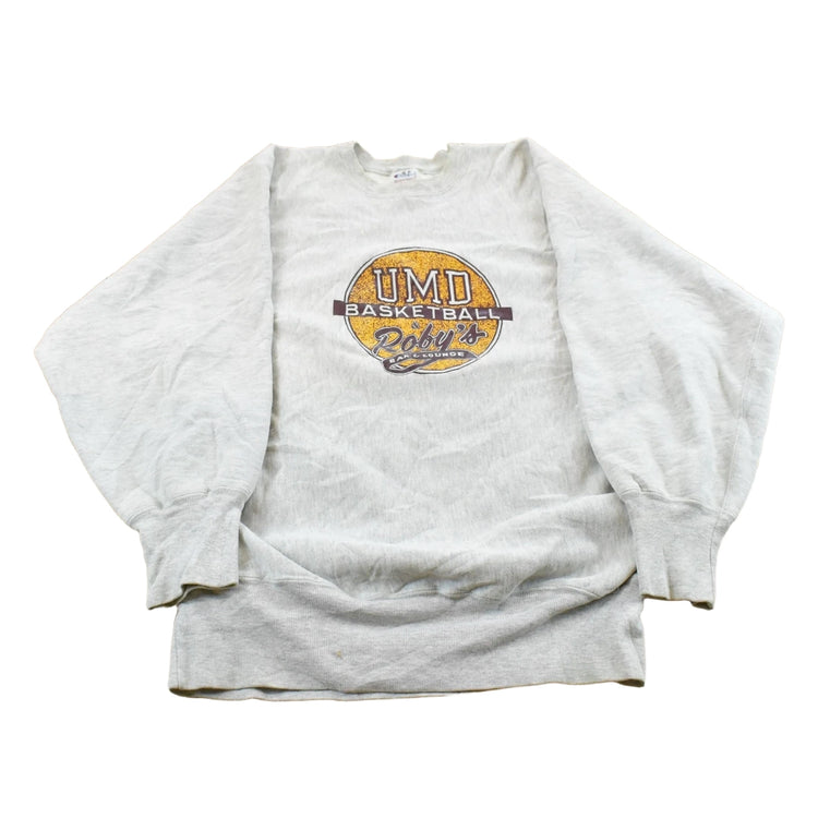 Vintage 1990s University Of Minnesota Duluth Basketball Champion Reverse Weave Crewneck Sweatshirt Men's XL