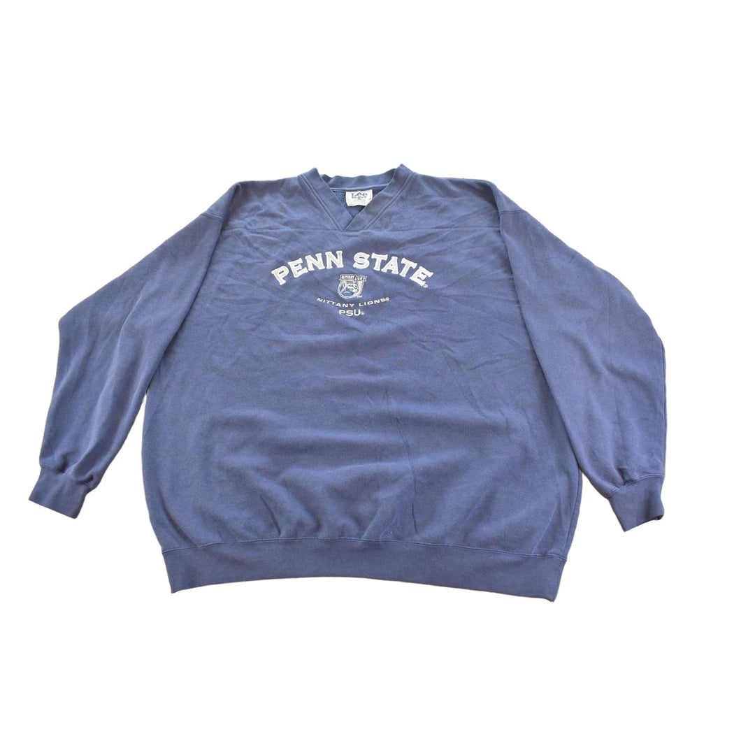 Vintage 1990s Penn State Nittany Lions PSU Lee Collegiate V-Neck Sweatshirt Men's 2XL