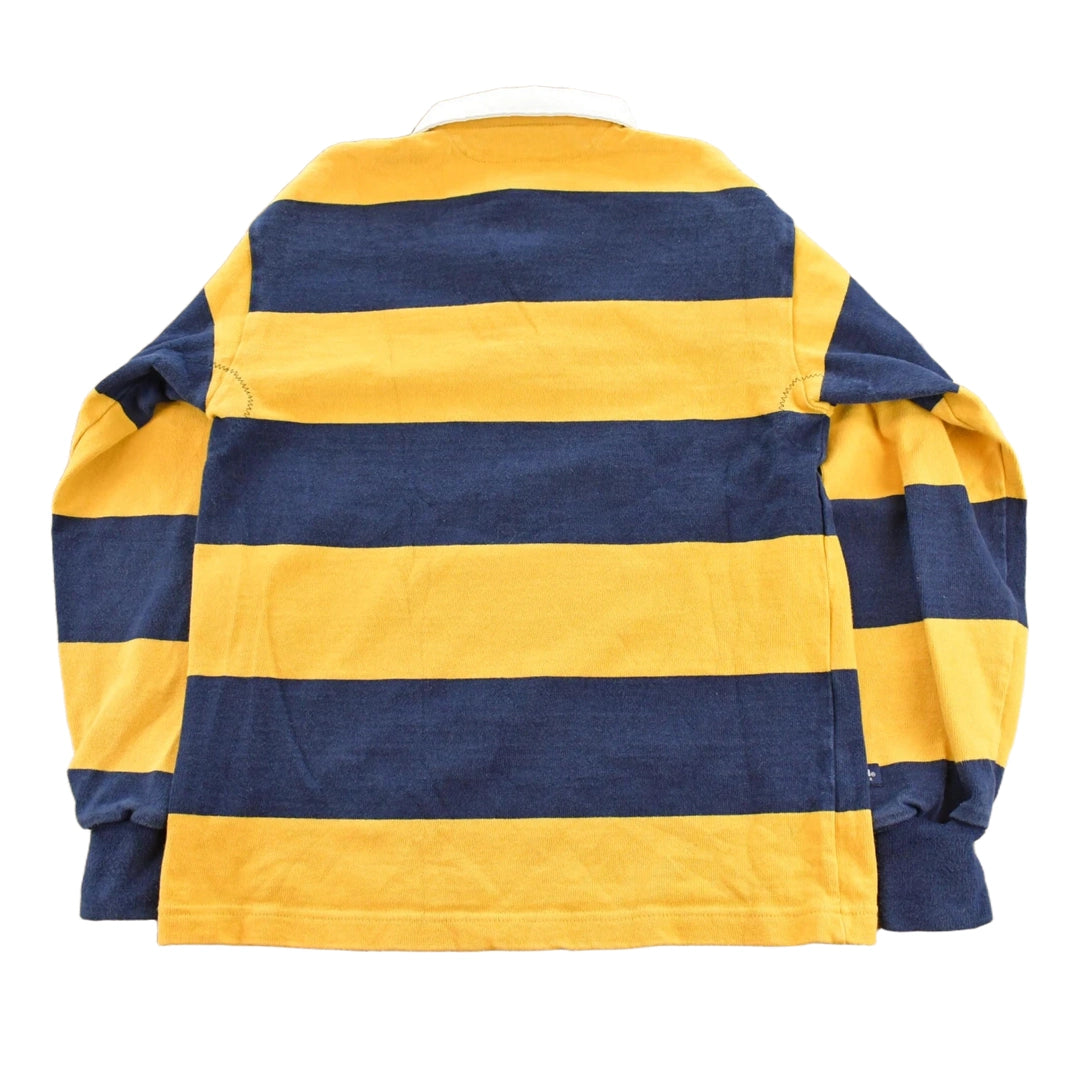 Vintage 1990s Cheltenham Field Hockey Striped Embroidered Rugby Polo Shirt Men's S