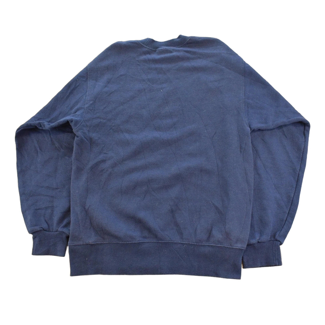 1990s Vintage Navy Spell Out Naval Crewneck Sweatshirt Men's S