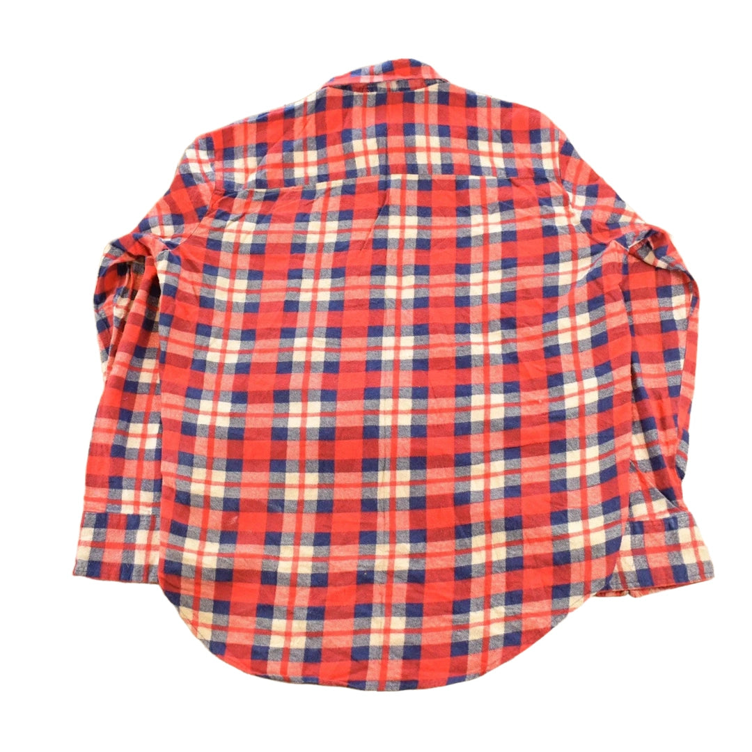 Vintage 1990's Timber Run Plaid Western Style Button Up Shirt Men's L