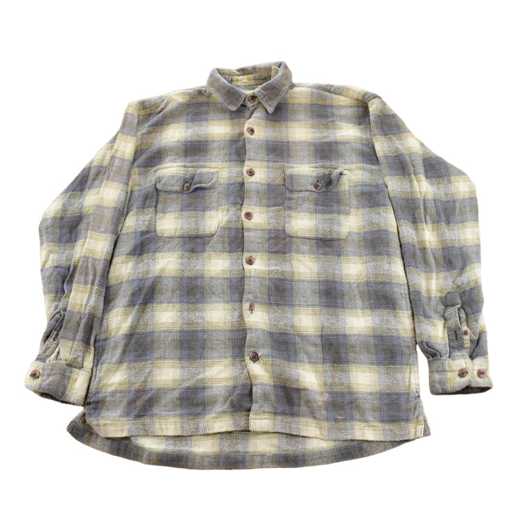 Vintage 1990s Above Sea Level Plaid Flannel Button Up Shirt Men's M