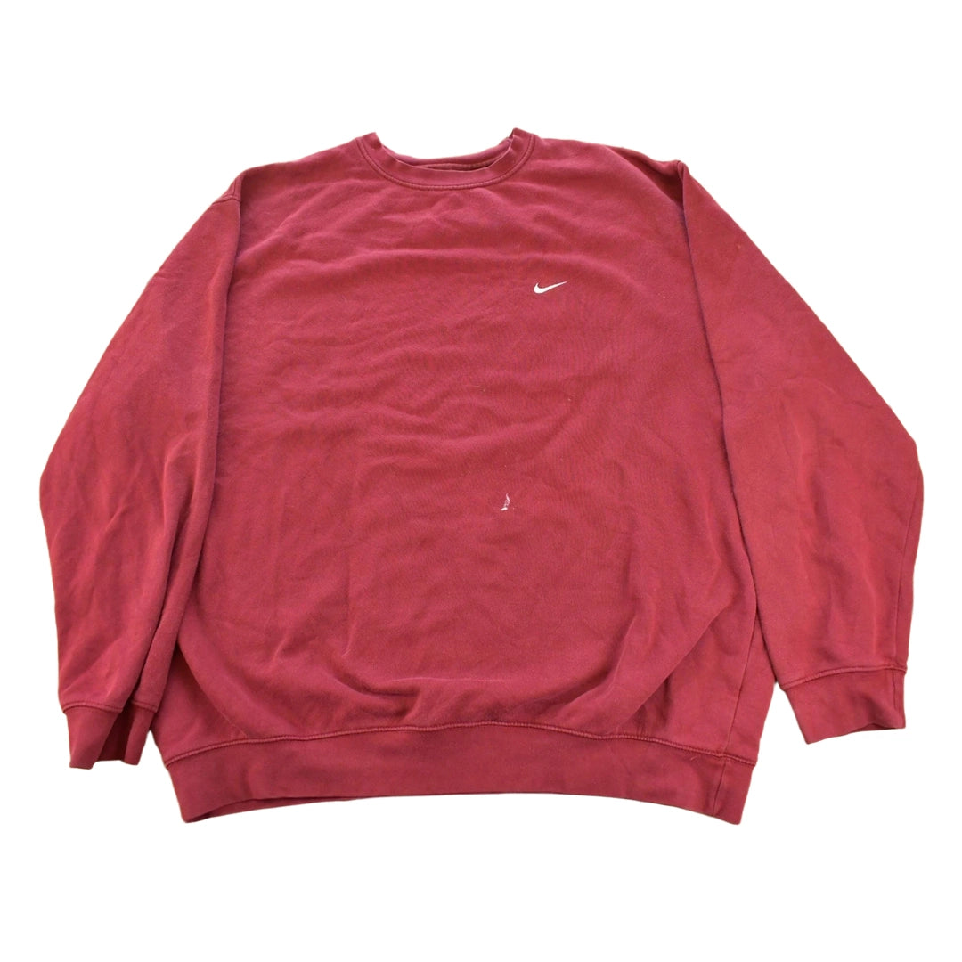 Vintage 2000s Nike Mini Swoosh Embroidered Crewneck Sweatshirt Men's 2XL