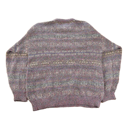 Vintage 1990s Nor Easterly Striped Wool Knitted Sweater Men's M