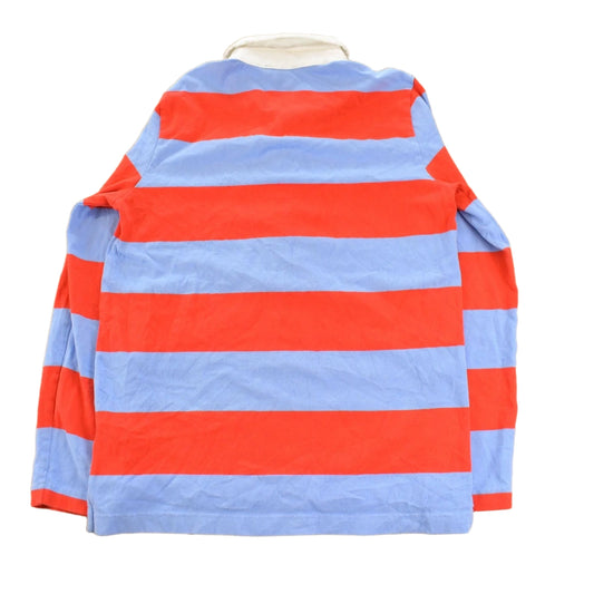 Vintage Y2K J Crew Striped Rugby Long Sleeve Polo Shirt Men's S