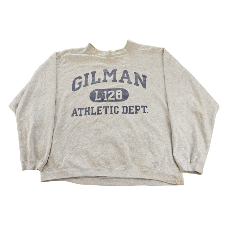 Vintage 1990s Gilman Athletic Department Collegiate Graphic Crewneck Sweatshirt Men's L
